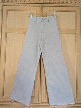 Miou Muse Light Denim Wide-Leg Jeans Size Small